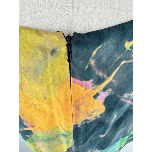 Mint By Jodi Arnold Dress Asymmetrical Art To Wear Silk Size 4 Cocktail Party - Picture 5 of 12